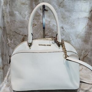 Michael Kors Emmy Large Dome Leather Satchel Shoulder Bag